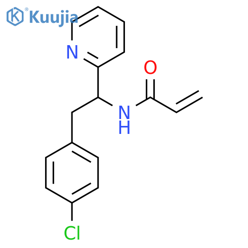 N-2-(4-chlorophenyl)-1-(pyridin-2-yl)ethylprop-2-enamide structure