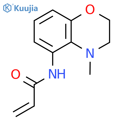 N-(4-methyl-3,4-dihydro-2H-1,4-benzoxazin-5-yl)prop-2-enamide structure