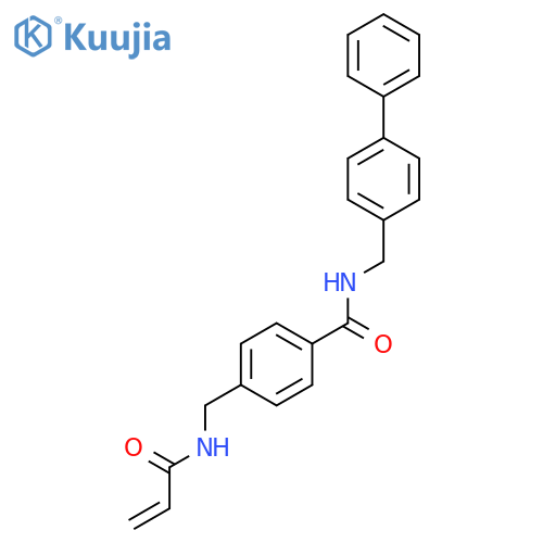 N-[(4-Phenylphenyl)methyl]-4-[(prop-2-enoylamino)methyl]benzamide structure