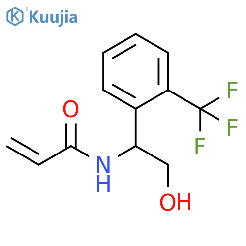 N-{2-hydroxy-1-2-(trifluoromethyl)phenylethyl}prop-2-enamide structure