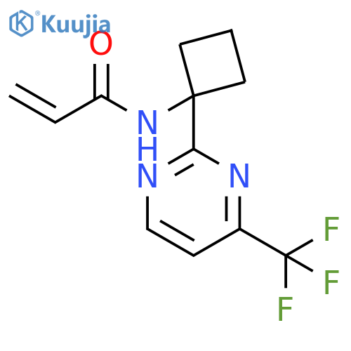 N-{1-4-(trifluoromethyl)pyrimidin-2-ylcyclobutyl}prop-2-enamide structure