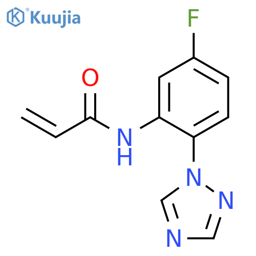 N-[5-Fluoro-2-(1H-1,2,4-triazol-1-yl)phenyl]-2-propenamide structure