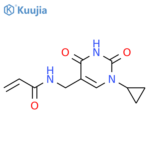 N-(1-cyclopropyl-2,4-dioxo-1,2,3,4-tetrahydropyrimidin-5-yl)methylprop-2-enamide structure