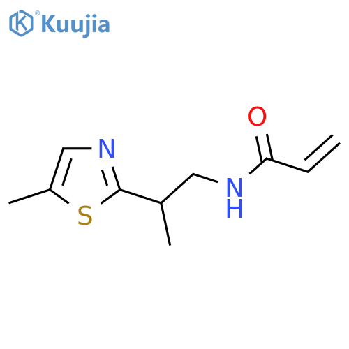 N-2-(5-methyl-1,3-thiazol-2-yl)propylprop-2-enamide structure