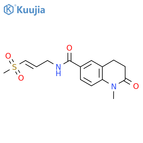 1,2,3,4-Tetrahydro-1-methyl-N-[3-(methylsulfonyl)-2-propen-1-yl]-2-oxo-6-quinolinecarboxamide structure