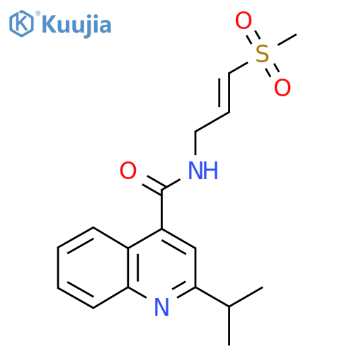 2-(1-Methylethyl)-N-[3-(methylsulfonyl)-2-propen-1-yl]-4-quinolinecarboxamide structure