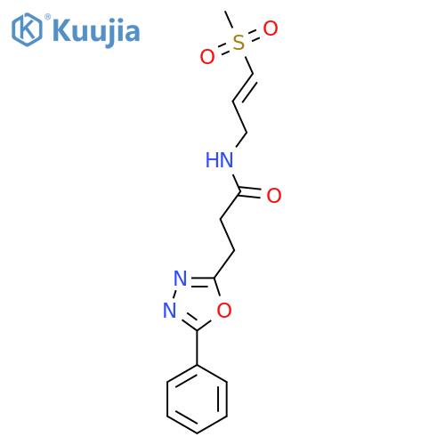 N-[3-(Methylsulfonyl)-2-propen-1-yl]-5-phenyl-1,3,4-oxadiazole-2-propanamide structure