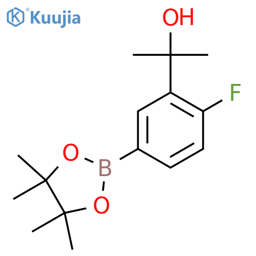 2-(2-Fluoro-5-(4,4,5,5-tetramethyl-1,3,2-dioxaborolan-2-yl)phenyl)propan-2-ol structure