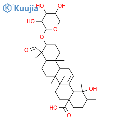 3,19,24-Trihydroxy-12-ursen-28-oic acid; (3β,19α)-form, 24-Aldehyde, 3-O-β-D-xylopyranoside structure
