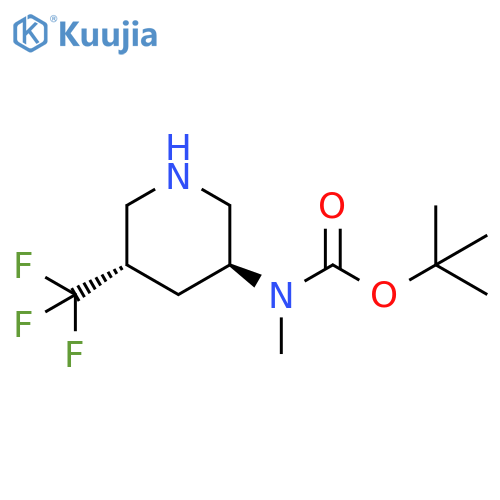 tert-butyl N-methyl-N-[(3S,5S)-5-(trifluoromethyl)-3-piperidyl]carbamate structure