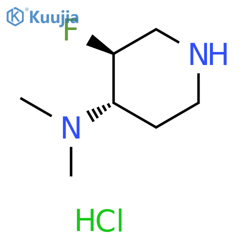 (3S,4S)-3-fluoro-N,N-dimethyl-piperidin-4-amine;dihydrochloride structure