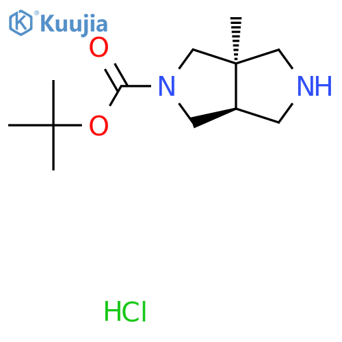 Tert-butyl cis-3a-methyl-1,2,3,4,6,6a-hexahydropyrrolo[3,4-c]pyrrole-5-carboxylate;hydrochloride structure