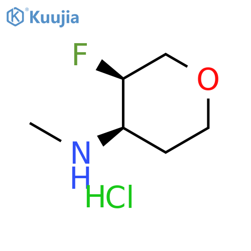 (3R,4R)-3-fluoro-N-methyl-tetrahydropyran-4-amine;hydrochloride structure