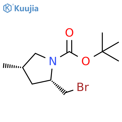 tert-butyl (2S,4S)-2-(bromomethyl)-4-methyl-pyrrolidine-1-carboxylate structure