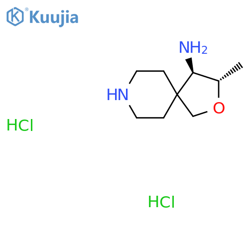 (3S,4R)-3-methyl-2-oxa-8-azaspiro[4.5]decan-4-amine dihydrochloride structure