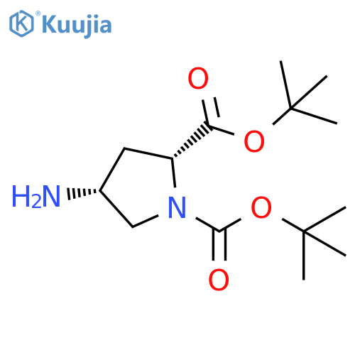 ditert-butyl (2R,4R)-4-aminopyrrolidine-1,2-dicarboxylate structure