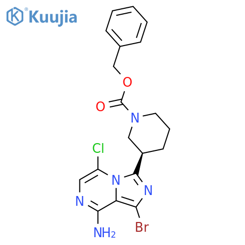 benzyl (3R)-3-(8-amino-1-bromo-5-chloro-imidazo1,5-apyrazin-3-yl)piperidine-1-carboxylate structure