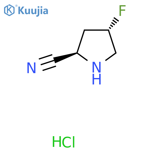 (2R,4S)-4-fluoropyrrolidine-2-carbonitrile;hydrochloride structure