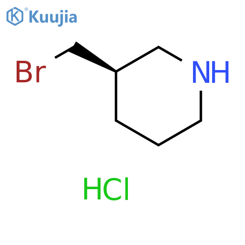 (3R)-3-(bromomethyl)piperidine;hydrochloride structure