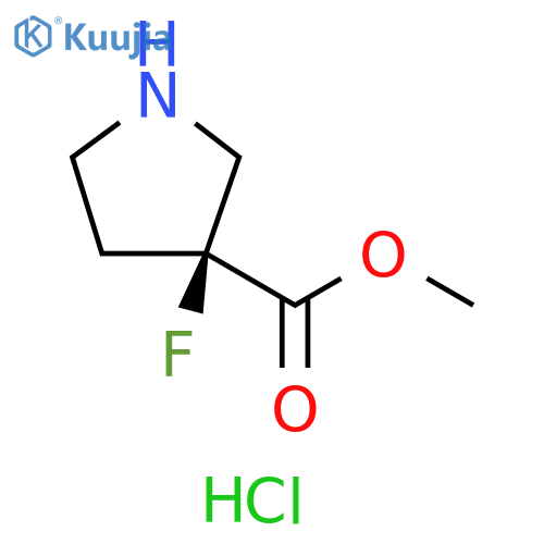 methyl (3S)-3-fluoropyrrolidine-3-carboxylate;hydrochloride structure