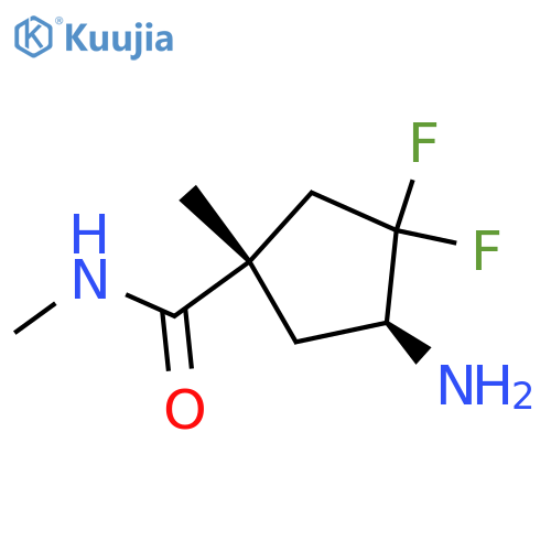 (1S,4S)-4-amino-3,3-difluoro-N,1-dimethyl-cyclopentanecarboxamide structure