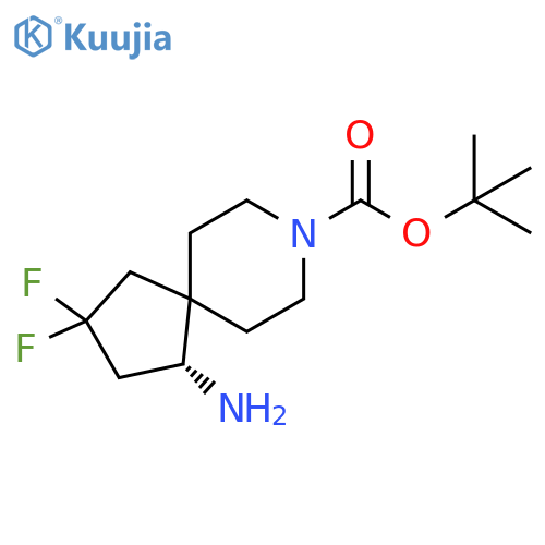 tert-butyl (4R)-4-amino-2,2-difluoro-8-azaspiro[4.5]decane-8-carboxylate structure