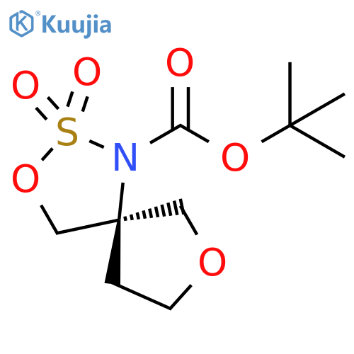 tert-butyl (5R)-2,2-dioxo-3,7-dioxa-2λ?-thia-1-azaspiro[4.4]nonane-1-carboxylate structure