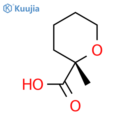 (2S)-2-methyltetrahydropyran-2-carboxylic acid structure