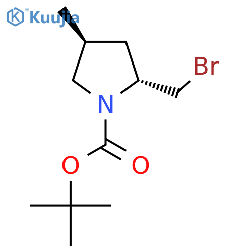 tert-butyl (2R,4S)-2-(bromomethyl)-4-methylpyrrolidine-1-carboxylate structure