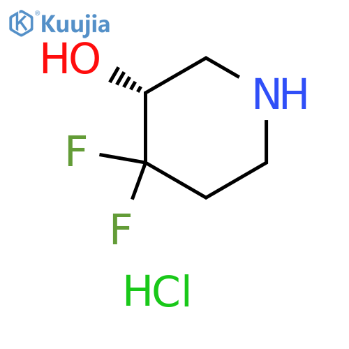 (3R)-4,4-difluoropiperidin-3-ol;hydrochloride structure