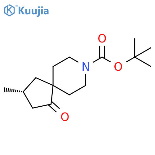 tert-butyl (2R)-2-methyl-4-oxo-8-azaspiro[4.5]decane-8-carboxylate structure