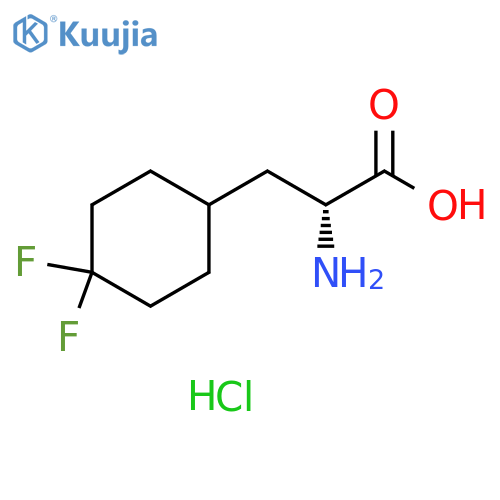 (2R)-2-amino-3-(4,4-difluorocyclohexyl)propanoic acid hydrochloride structure