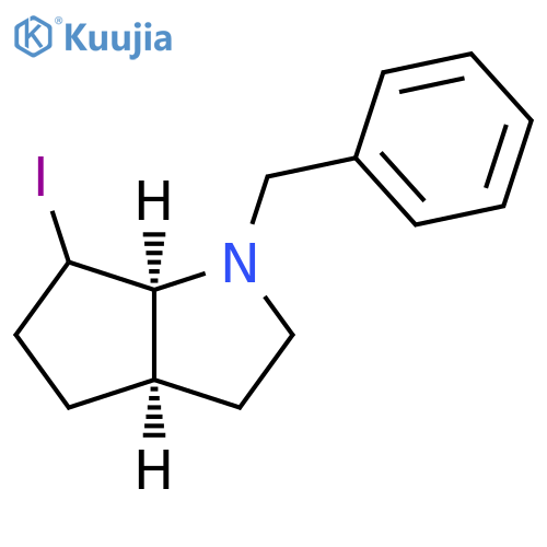 (3aR,6aS)-1-benzyl-6-iodo-3,3a,4,5,6,6a-hexahydro-2H-cyclopenta[b]pyrrole structure