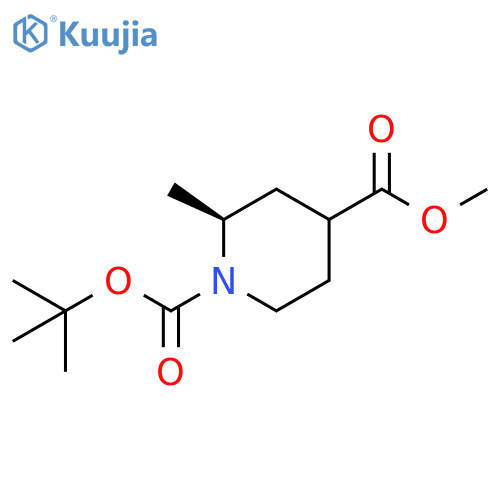 O1-tert-butyl O4-methyl (2S)-2-methylpiperidine-1,4-dicarboxylate structure