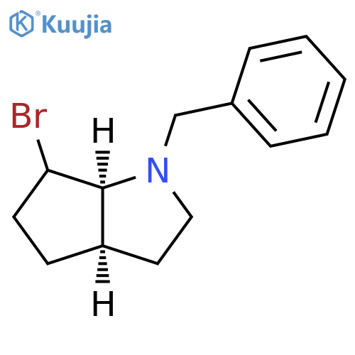 (3aR,6aS)-1-benzyl-6-bromo-3,3a,4,5,6,6a-hexahydro-2H-cyclopenta[b]pyrrole structure