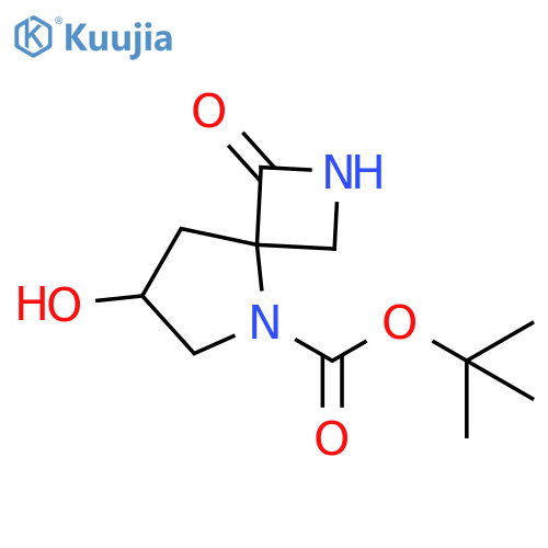 tert-butyl 7-hydroxy-3-oxo-2,5-diazaspiro[3.4]octane-5-carboxylate structure