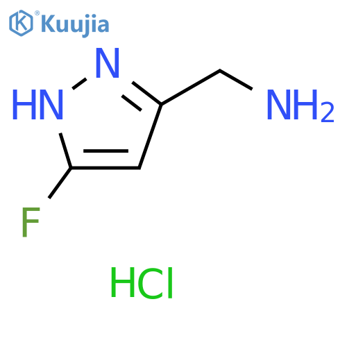 (5-fluoro-1H-pyrazol-3-yl)methanamine hydrochloride structure