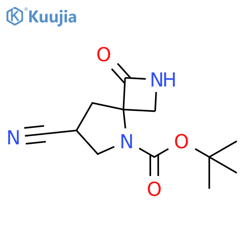 tert-butyl 7-cyano-3-oxo-2,5-diazaspiro[3.4]octane-5-carboxylate structure