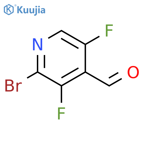 2-bromo-3,5-difluoro-pyridine-4-carbaldehyde structure