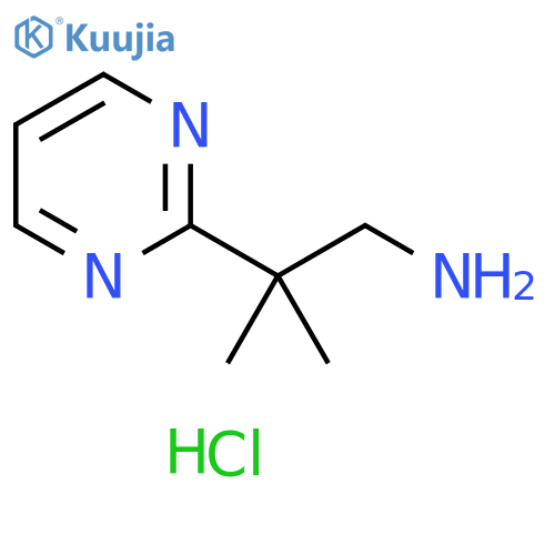 2-methyl-2-pyrimidin-2-yl-propan-1-amine;hydrochloride structure