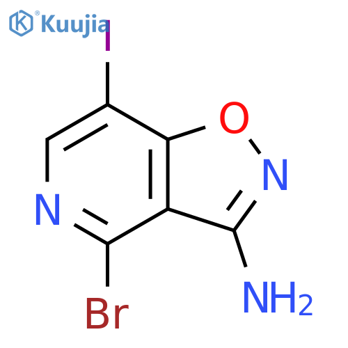 4-bromo-7-iodo-isoxazolo[4,5-c]pyridin-3-amine structure
