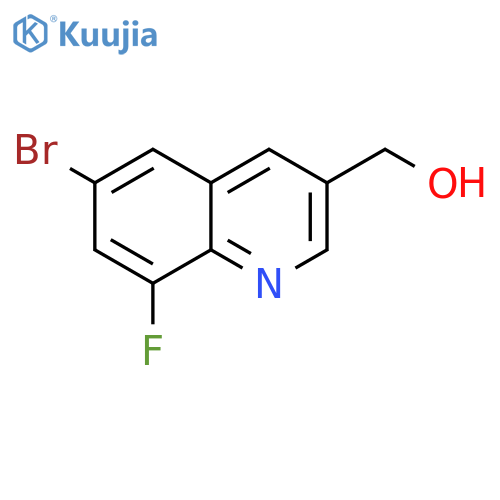 (6-bromo-8-fluoro-3-quinolyl)methanol structure
