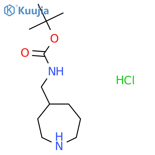 tert-butyl N-(azepan-4-ylmethyl)carbamate hydrochloride structure
