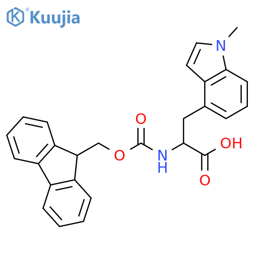 2-(9H-fluoren-9-ylmethoxycarbonylamino)-3-(1-methylindol-4-yl)propanoic acid structure