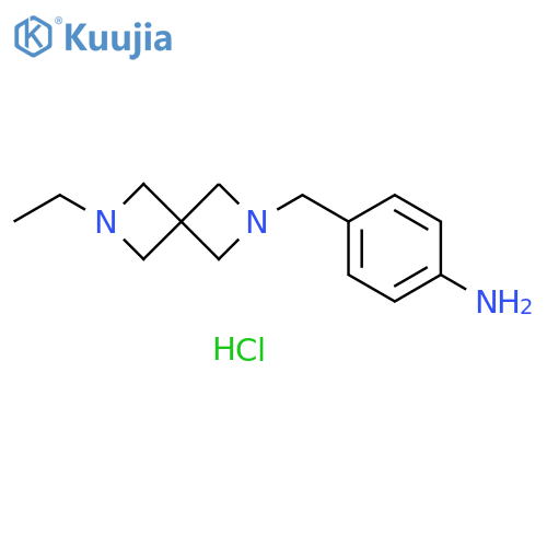 4-[(6-ethyl-2,6-diazaspiro[3.3]heptan-2-yl)methyl]aniline;dihydrochloride structure