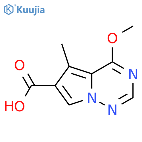 4-methoxy-5-methyl-pyrrolo[2,1-f][1,2,4]triazine-6-carboxylic acid structure