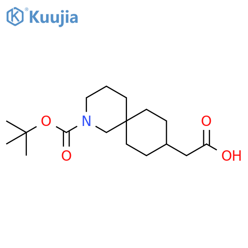2-(2-tert-butoxycarbonyl-2-azaspiro[5.5]undecan-9-yl)acetic acid structure