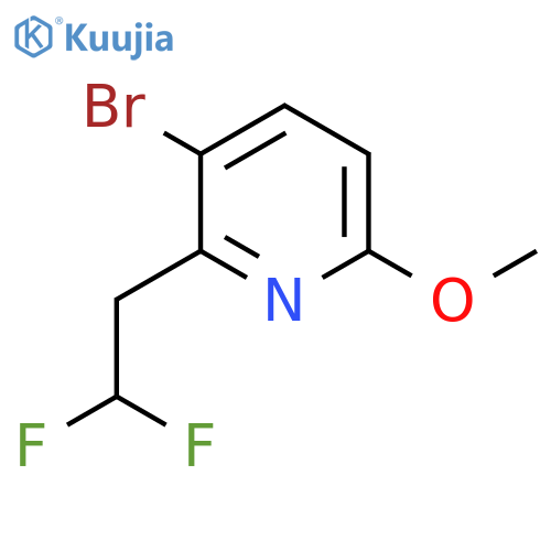 3-bromo-2-(2,2-difluoroethyl)-6-methoxy-pyridine structure