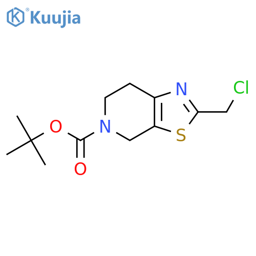 tert-butyl 2-(chloromethyl)-6,7-dihydro-4H-thiazolo[5,4-c]pyridine-5-carboxylate structure