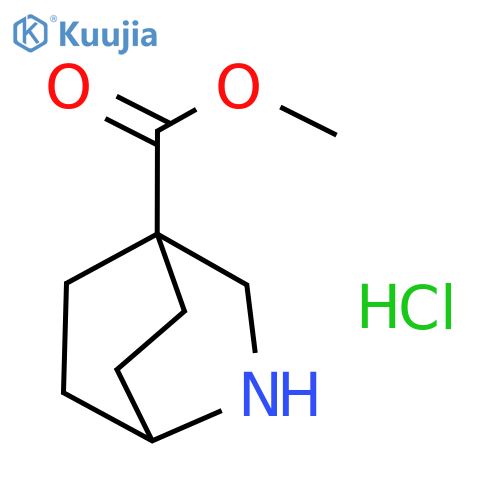 Methyl 2-azabicyclo[2.2.2]octane-4-carboxylate;hydrochloride structure